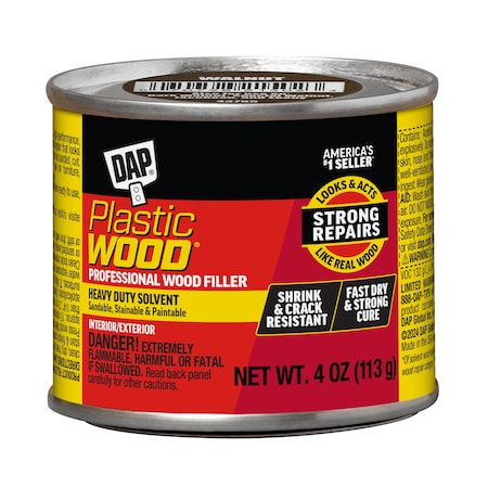 Solvent Wood Filler, Can, Walnut, Plastic Wood MPN:21434