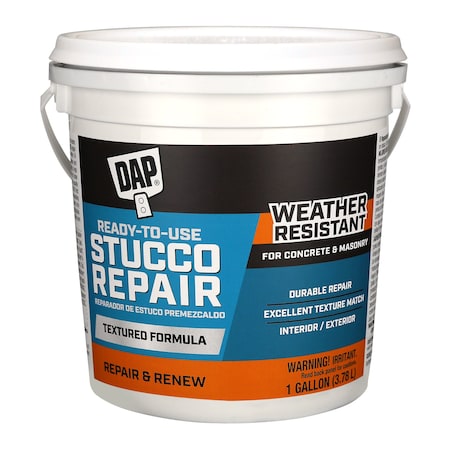 All-Purpose Stucco Patch, 1 gal, Tub, White, All-Purpose MPN:60590