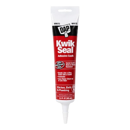 Kwik Seal Kitchen&Bath Caulk White 5.5OZ MPN:18001