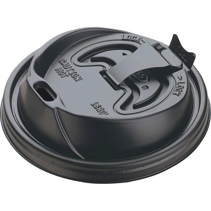 Dart Black Plastic Reclosable Lids, For 12-16 Oz. Cups, Black, Box Of 1, 000 MPN:16RCLBLK