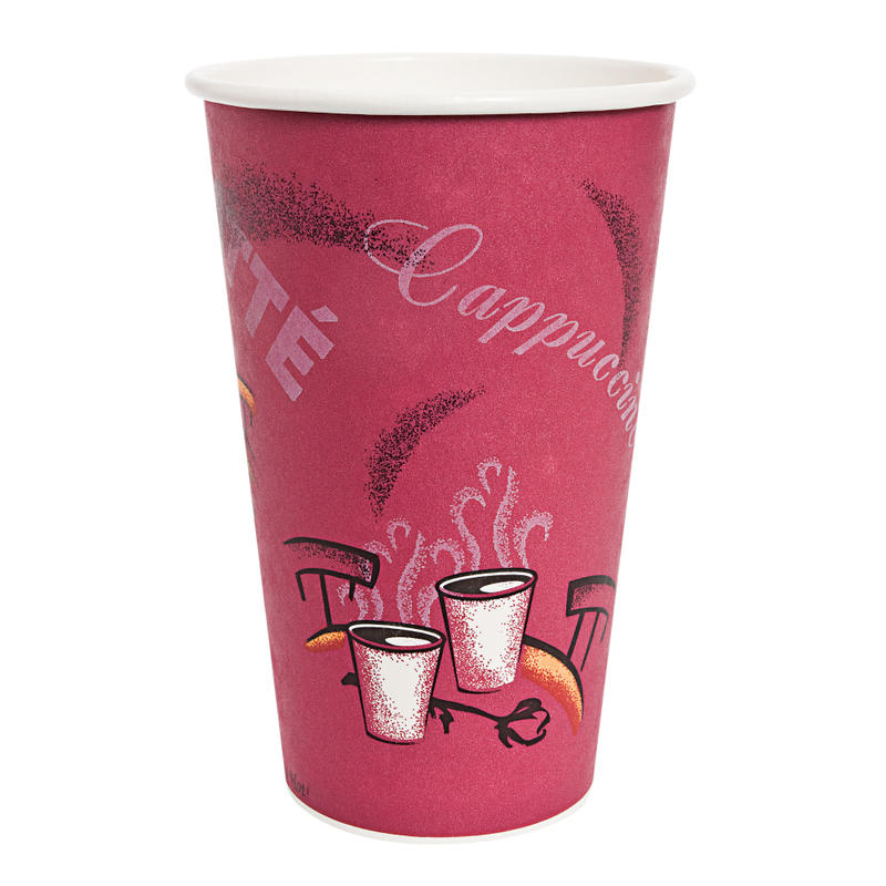 Solo Cup Bistro Design Hot Drink Cups, 16 Oz, Maroon, Carton Of 1, 000 MPN:316SI0041CT