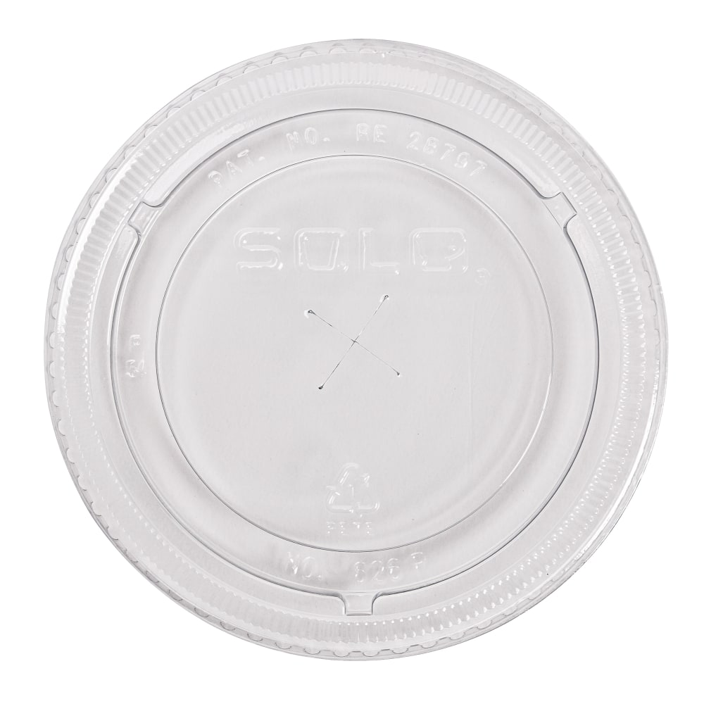 Dart PETE Flat Straw-Slot Cold Cup Lids, 16 - 24 Oz, Clear, Pack Of 1, 000 Lids MPN:626TS
