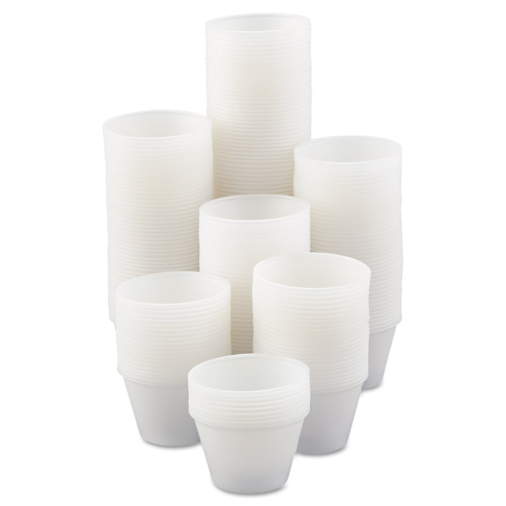 SOLO Cup Company Graduated Plastic Medical And Dental Cups, 4 Oz, Clear, Pack Of 5, 000 MPN:DCC P400-0100