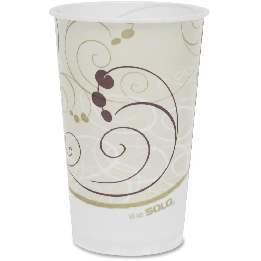 Solo Cup Symphony Cold Paper Cups - 50 / Pack - White, Brown, Green - Paper - Cold Drink, Milk Shake, Smoothie (Min Order Qty 6) MPN:RW16J8000