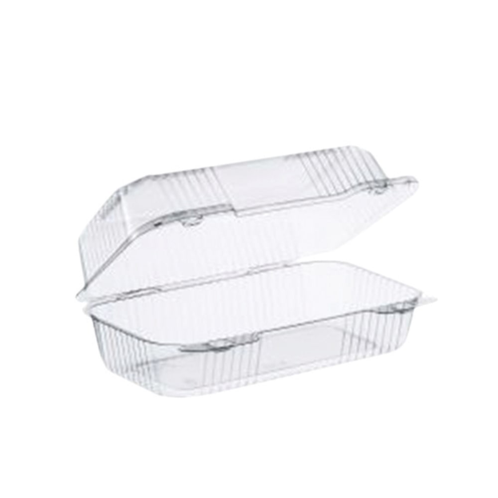 Dart StayLock Plastic Hinged Containers, 9inH x 5-3/8inW x 3-1/2inD, Clear, Pack Of 250 Containers MPN:C35UT1