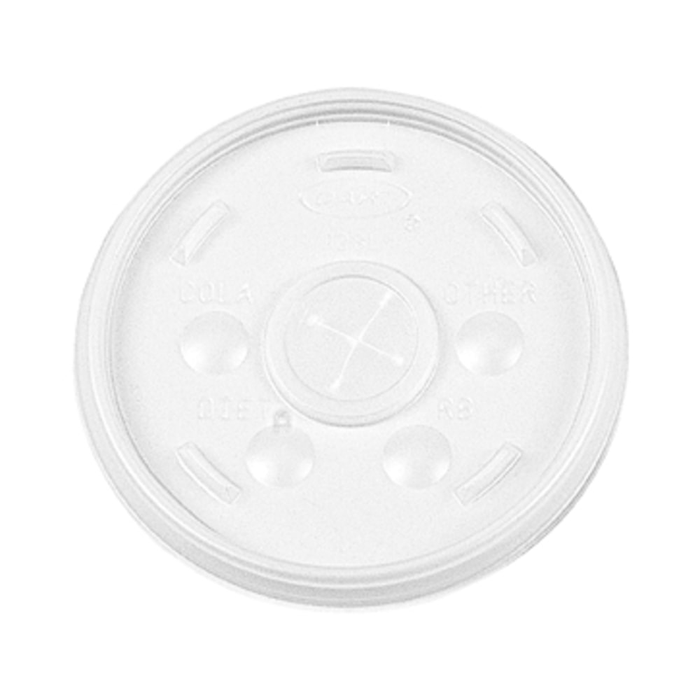 Dart Translucent Slotted Foam Cup Lids - Plastic - 1000 / Carton - Translucent MPN:12SL