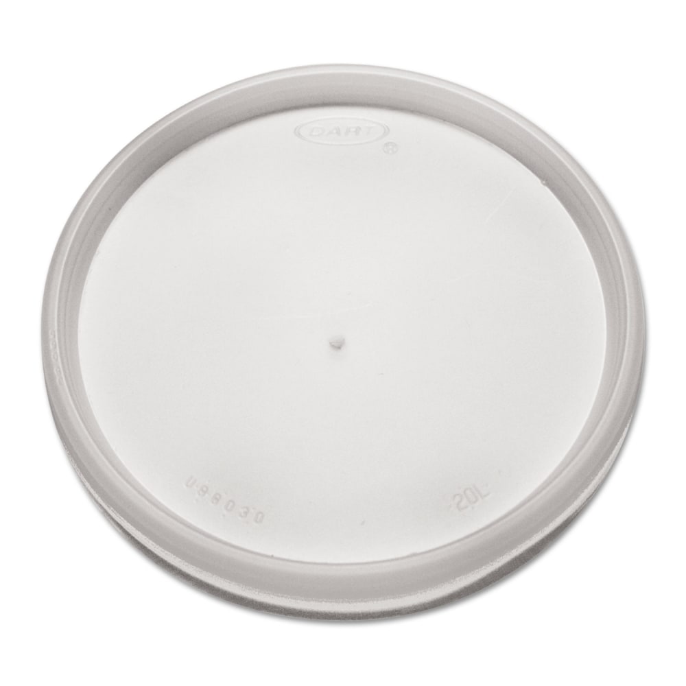 Dart Plastic Lids for Foam Cups, Bowls and Containers, Flat, Vented, Fits 6oz-32oz, Clear, 100/PK, 10 PKS/CT MPN:DCC20JL