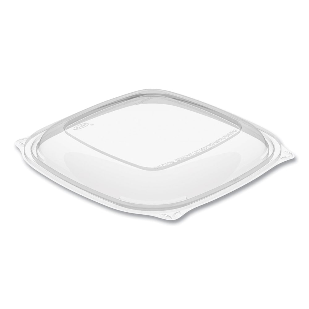 Dart PresentaBowls Pro Clear Square Bowl Lids, For 24-32 Oz Bowls, 1/2inH x 8-1/2inW x 8-1/2inD, 63 Lids Per Bag, Carton Of 4 Bags MPN:C2464BDL