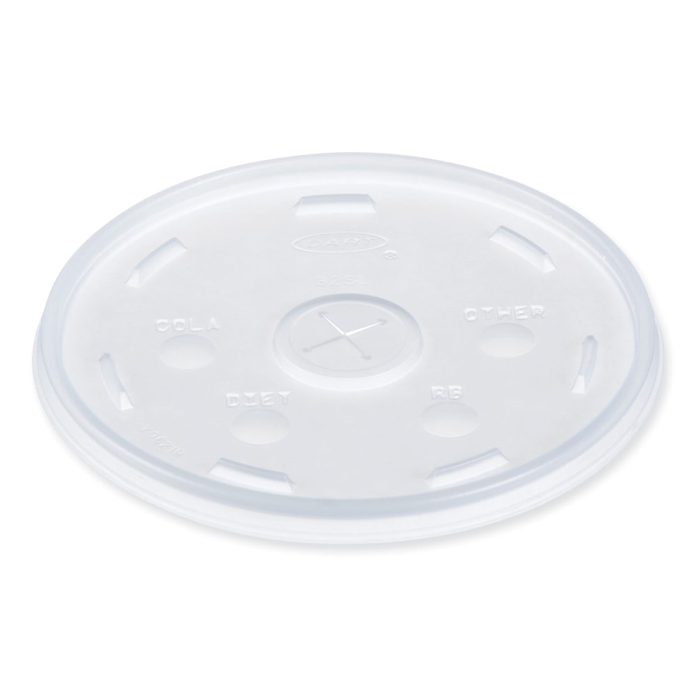 Dart Lids For Foam Cups And Containers, Fits 32-44 Oz Cups, Clear, Carton Of 1, 000 Lids MPN:32SL1