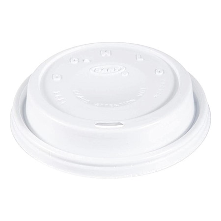 Lid for 12 to 24 oz. Hot Cup, Dome, Sip Through, White, Pk1000 MPN:16EL
