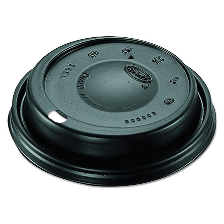 Lid for 12 to 24 oz. Hot Cup, Dome, Sip Through, Black, Pk1000 MPN:16ELBLK