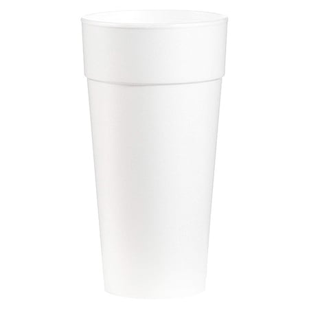 Disposable Hot cup 24 oz. White, Foam, Pk500 MPN:24J16