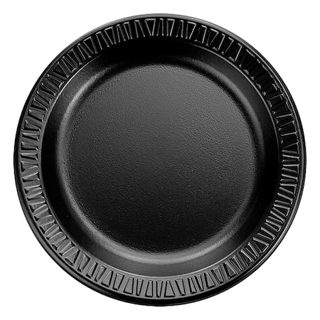 Laminated Round Foam Plate, Black, 6 In MPN:6PBQR