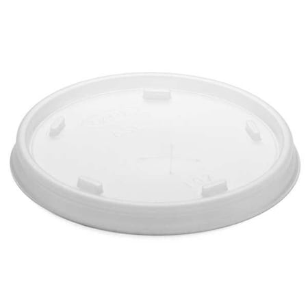 Lid for 8 oz. Hot/Cold Cup, Flat, Identification Buttons, Straw Slot, Clear, Pk1000 MPN:8SL