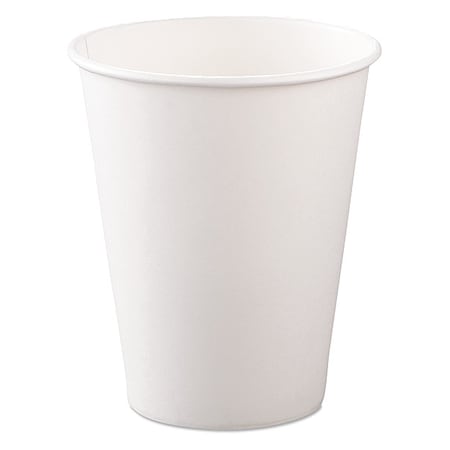 Single-Sided Poly Paper Hot Cups, 8 oz, White, PK1000 MPN:SCC378W2050