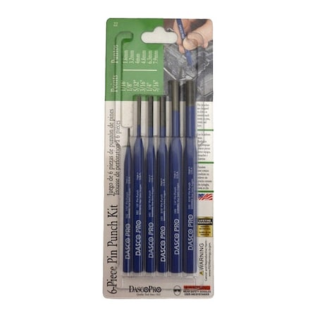 Pin Punch, 6 Piece MPN:22