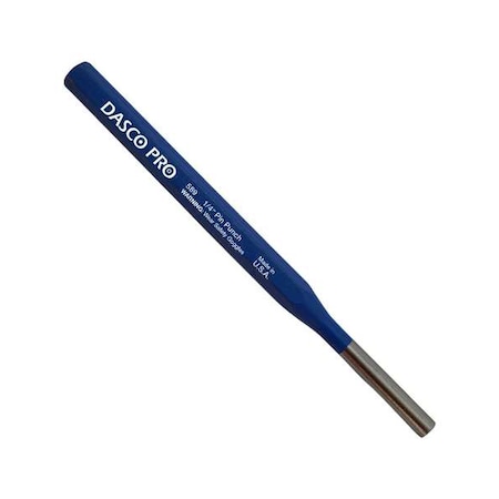 Pin Punch, 1/4 x 6 In, Carbon Steel MPN:589