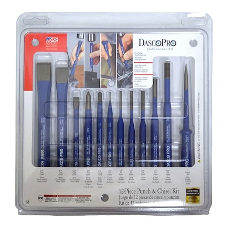 Punch & Chisel Kit, 12 Piece MPN:88