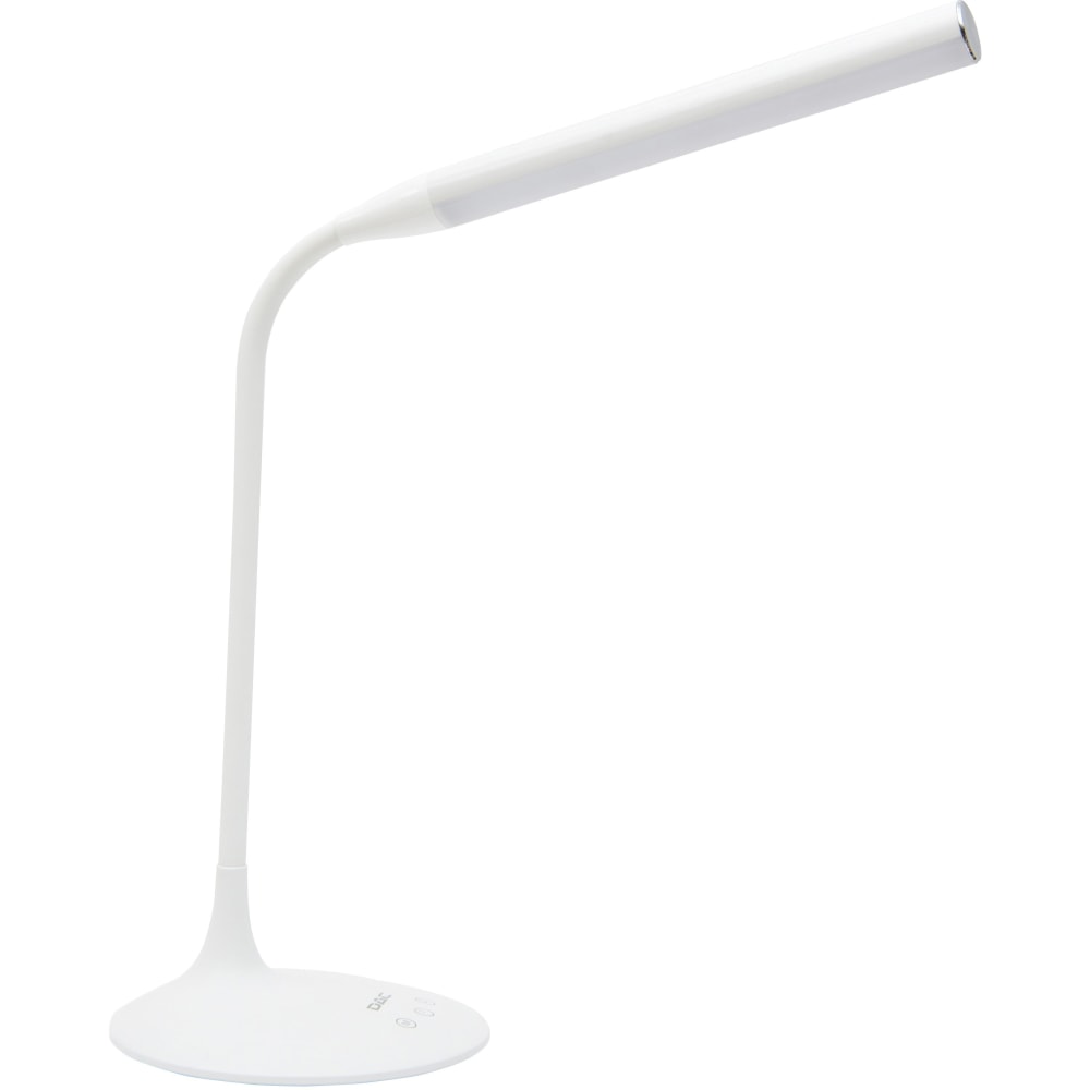 Data Accessories Company Desk Lamp, 15inH, 6 W LED Bulb, Desk Mountable, White, for Office, Home, Dorm MPN:21634