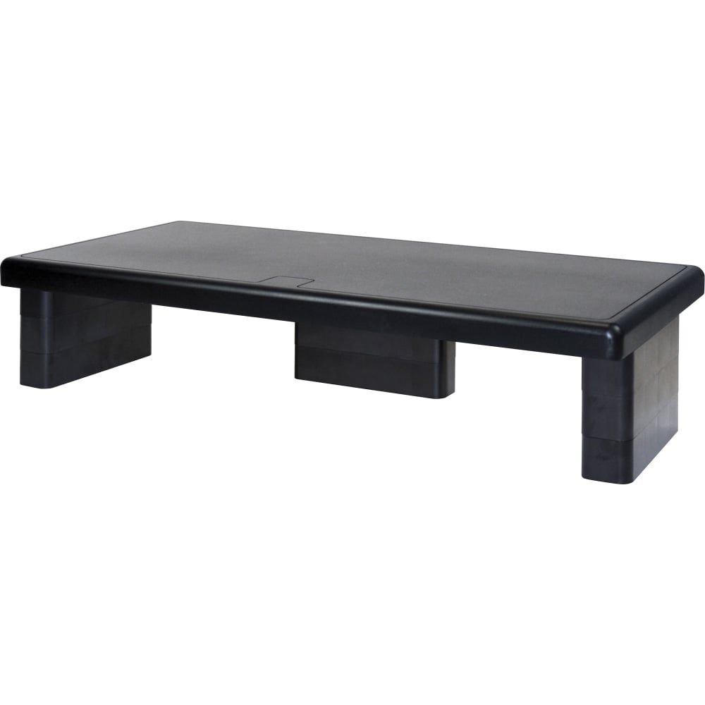 DAC Stax Ergonomic Height Adjustable Ultra Wide Monitor Stand - 66 lb Load Capacity - 4.8in Height x 22in Width x 10.5in Depth - Plastic - Black - TAA Compliant (Min Order Qty 2) MPN:02238