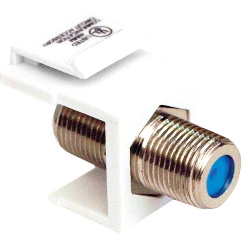 DataComm 2.4 GHz F-Connector, White - 1 x F Connector Keystone Female - 1 x F Connector Keystone Female - Nickel Connector - White MPN:20-3202-WH