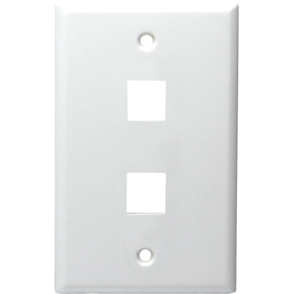 DataComm 20-3002-WH Keystone Faceplate - 2 x Socket(s) - White MPN:20-3002-WH