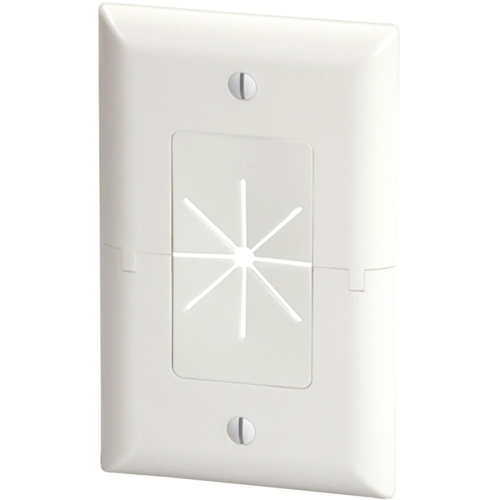 DataComm 45-0017-WH Split Plate with Flexible Opening (White) - White - 1 MPN:45-0017-WH