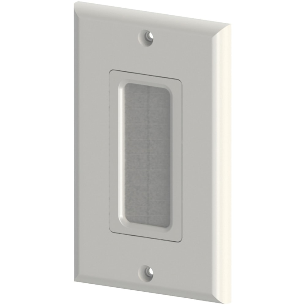 DataComm 45-0018-WH Decor Brush Plate - 1-gang - White MPN:45-0018-WH