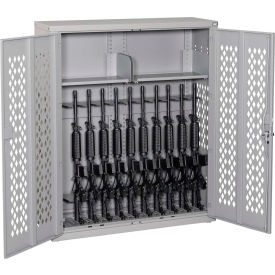 Datum Argos Gun Cabinet AWC50H12R-1 - Holds 12 Rifles w/2 Half Shelves 42x15x45 Battleship Gray AWC45H12R-1-WS23