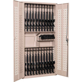 Datum Argos Gun Cabinet AWC84H24R10P-1 - 24 Rifles & 10 Pistols 2 Half Shelves 42x15x84 Desert Sand AWC84H24R10P-1-WS56