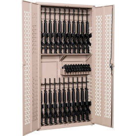 Datum Argos Gun Cabinet AWC84H24R10P - Holds 24 Rifles & 10 Pistols 42x15x84 Battleship Gray AWC84H24R10P-WS23
