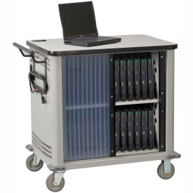 Datum LapTop™ Storage and Charging Cart 32-Device Capacity Light Gray CSC-PC32UL-T47-LD92-60