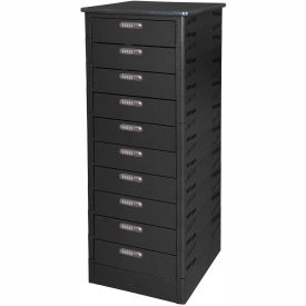 Datum TekStak™ Laptop Storage Locker with Laminate Top 10 Bays Electronic Lock Black TEKS10-C-LT-T25-L1595-60