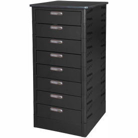 Datum TekStak™ Laptop Storage Locker with Laminate Top 8 Bays Electronic Lock Black TEKS8-C-LT-T25-L1595-60