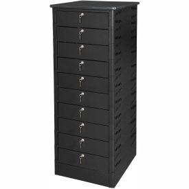 Datum TekStak™ Storage and Charging Locker with Laminate Top 10 Bays Key Lock TEKSE10-K-LT-T25-L1595-60