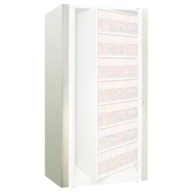 Rotary File Cabinet Components Legal End Panel Kit 7-High Bone White XLG-7E-T15