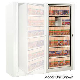 Rotary File Cabinet Adder Unit Legal 5 Shelves Bone White XLG-A6-T15
