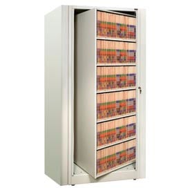 Rotary File Cabinet Starter Unit Legal 5 Shelves Bone White XLG-S6-T15