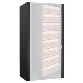 Rotary File Cabinet Components Letter End Panel Kit 8-High Black XLT-8E-T25