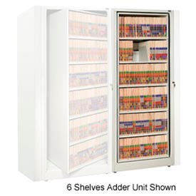 Rotary File Cabinet Adder Unit Letter 7 Shelves Bone White XLT-A8-T15