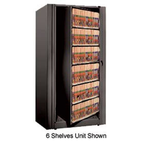 Rotary File Cabinet Starter Unit Letter 4 Shelves Black XLT-S5-T25