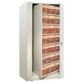 Rotary File Cabinet Starter Unit Letter 6 Shelves Bone White XLT-S7-T15