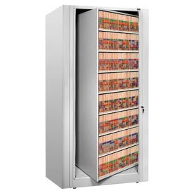 Rotary File Cabinet Starter Unit Letter 7 Shelves Light Gray XLT-S8-T47