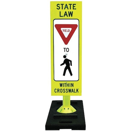 Sign and Portable Base, 42 in Height, 20 in Width, English MPN:8FG342FLGEFXYTP-BB