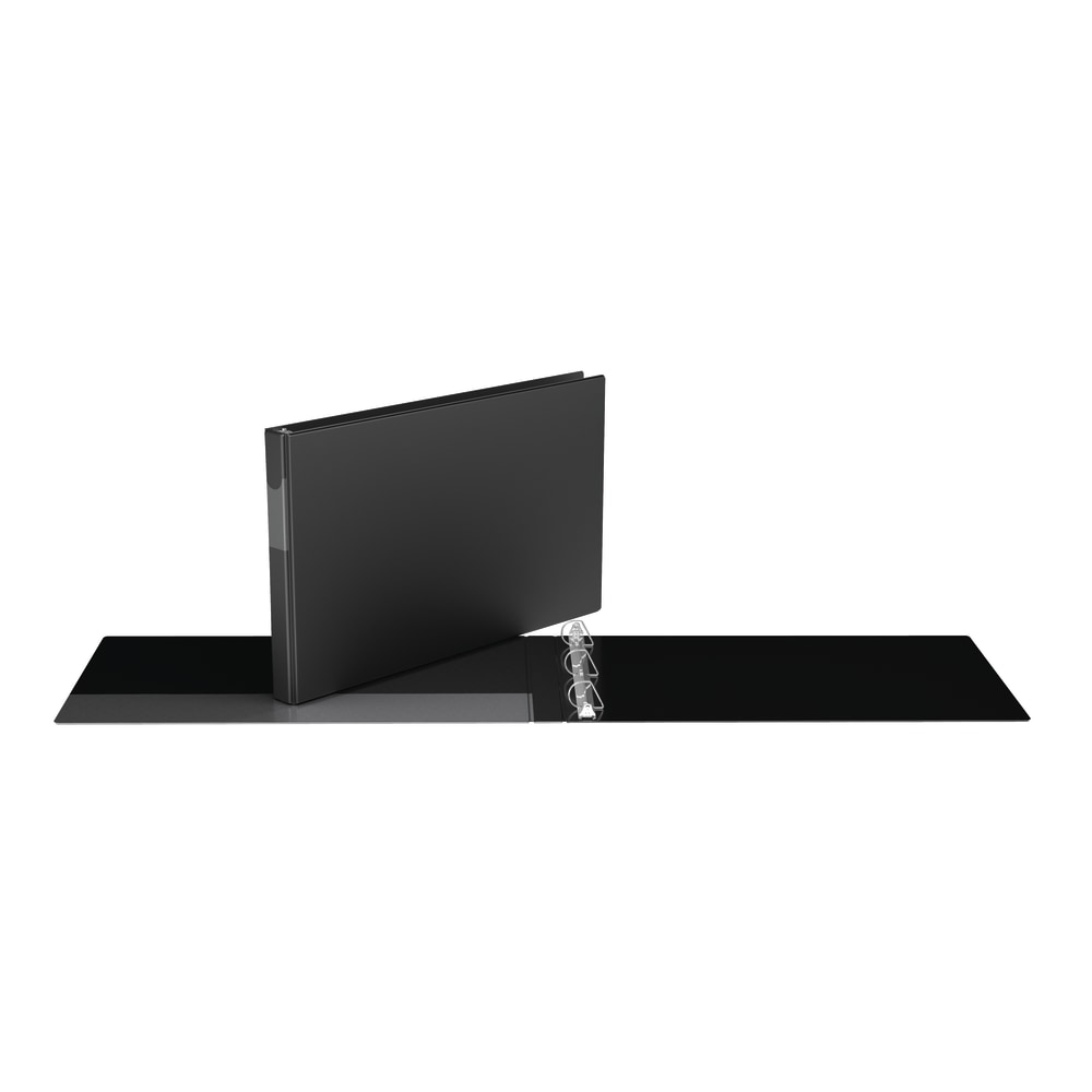 Stride Heavy-Duty Spreadsheet 3-Ring Binder, 1in D-Rings, Black MPN:DAV934101