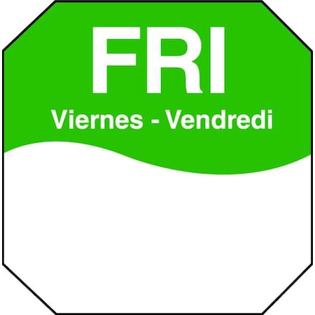 Day Label, Friday, 3 In. W, PK1000 MPN:1100605