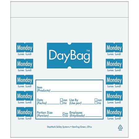 Day Portion Bag, Monday, PK2000 MPN:112378