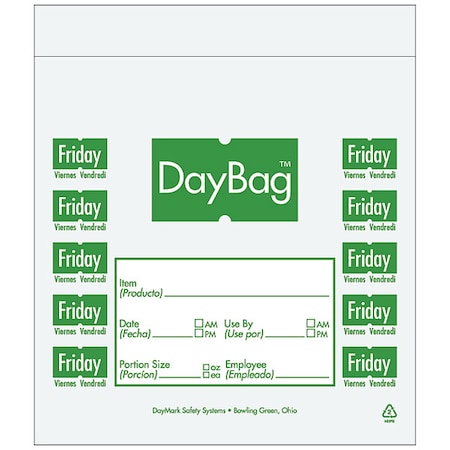 Day Portion Bag, Friday, PK2000 MPN:112382