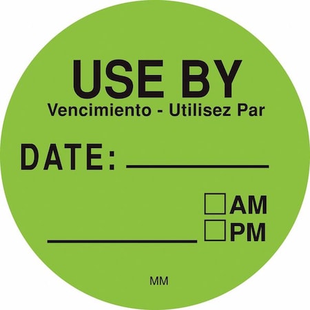Food Rotation Label, Green, Paper, PK500 MPN:112433