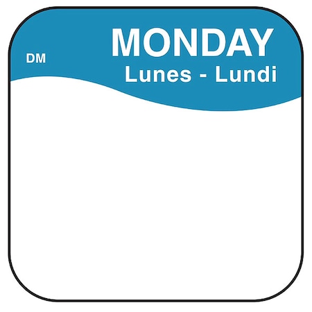 Food Safety Label, Blue/White, 3/4 in H MPN:IT110037-1-MON